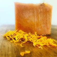 Load image into Gallery viewer, Turmeric, Patchouli and Calendula Handmade Soap
