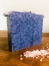 Load image into Gallery viewer, 1 bar Charcoal Tea Tree on magazine rack with sea salt
